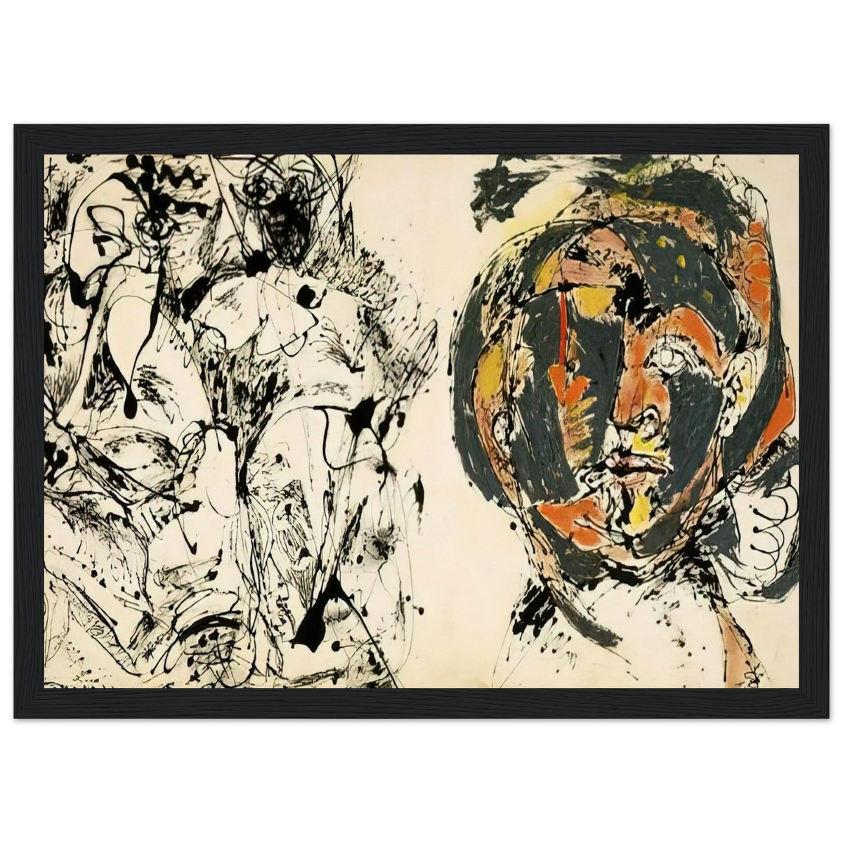 PORTRAIT AND A DREAM 1953 Framed Poster | Jackson Pollock Framed Prints Wall Art | Jackson Pollock Store