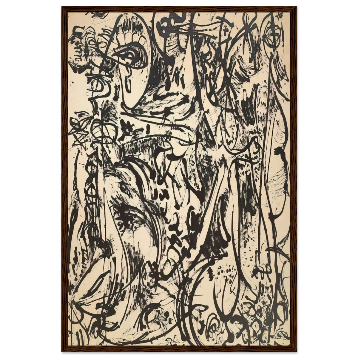 ECHO 1951 Framed Poster | Jackson Pollock Framed Prints Wall Art | Jackson Pollock Store