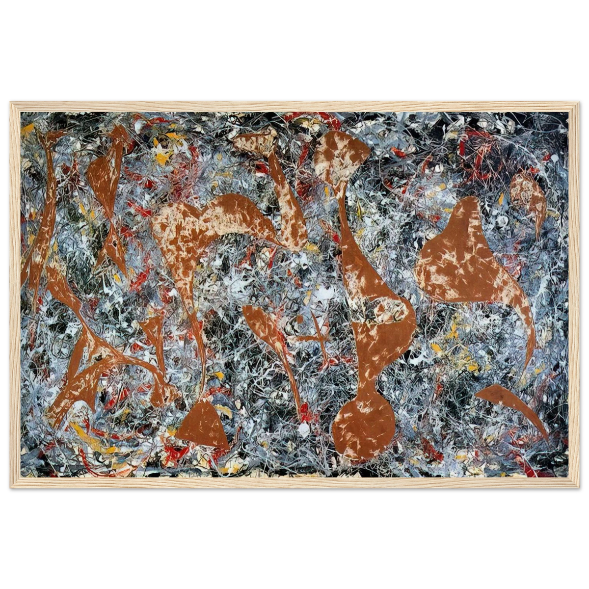 NUMBER 7 OUT OF THE WEB 1949 Framed Poster | Jackson Pollock Framed Prints Wall Art | Jackson Pollock Store