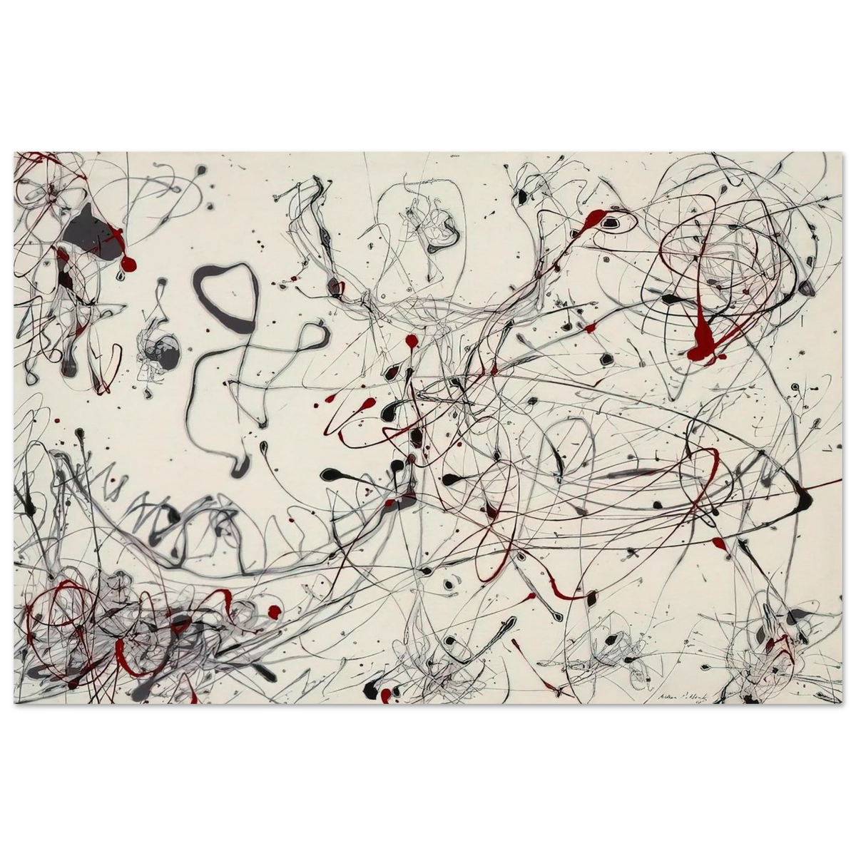NUMBER 4 GRAY AND RED 1948 Poster | Jackson Pollock Poster | Jackson Pollock Store