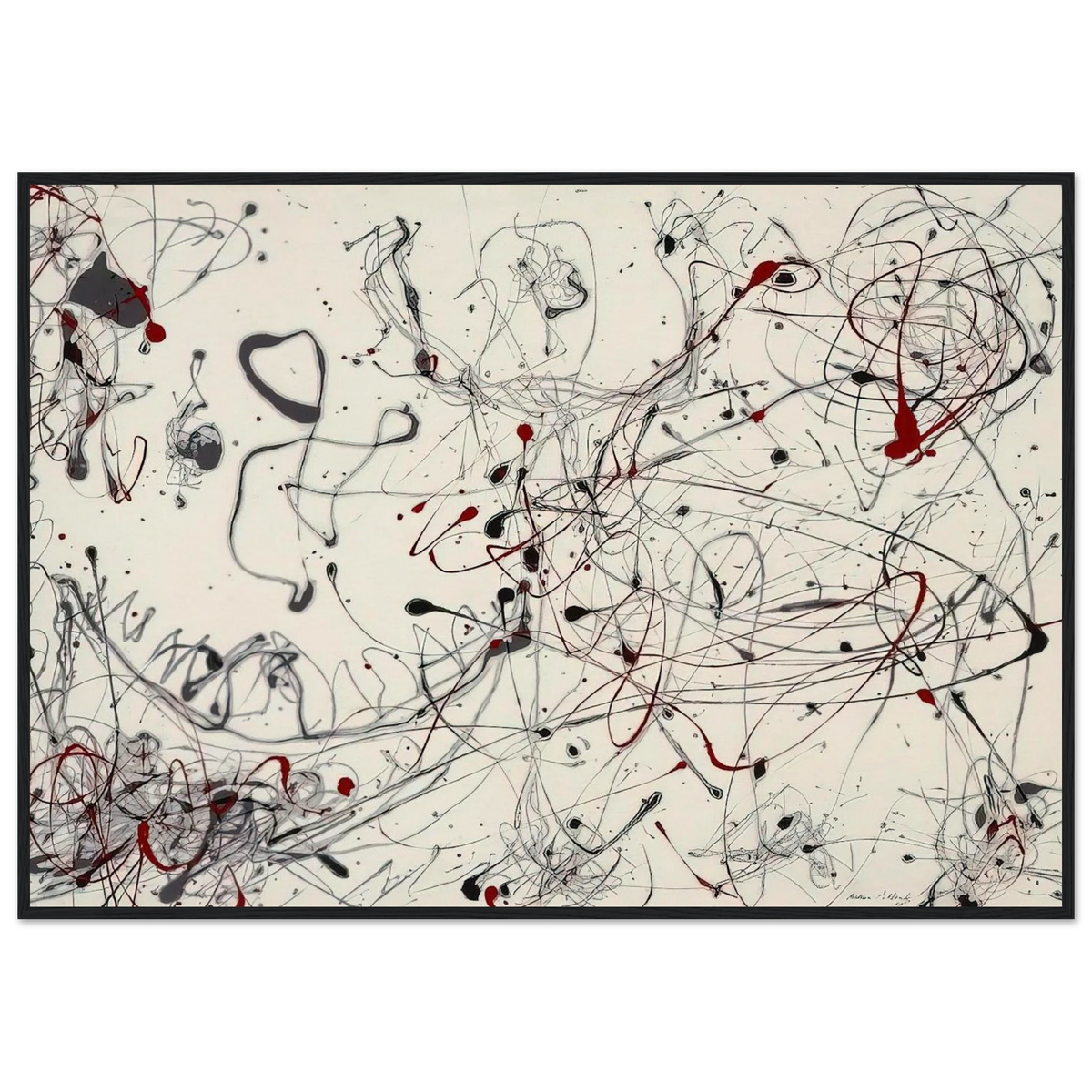 NUMBER 4 GRAY AND RED 1948 Framed Poster | Jackson Pollock Framed Prints Wall Art | Jackson Pollock Store