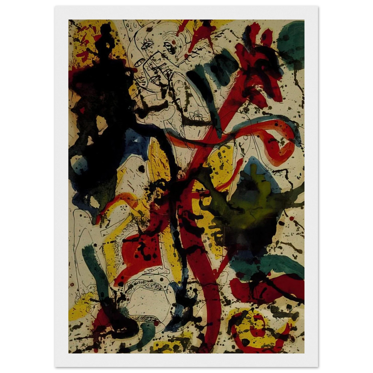 UNTITLED 1944 Framed Poster | Jackson Pollock Framed Prints Wall Art | Jackson Pollock Store