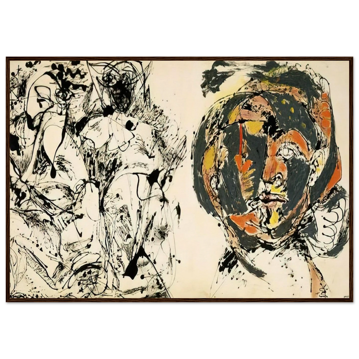 PORTRAIT AND A DREAM 1953 Framed Poster | Jackson Pollock Framed Prints Wall Art | Jackson Pollock Store