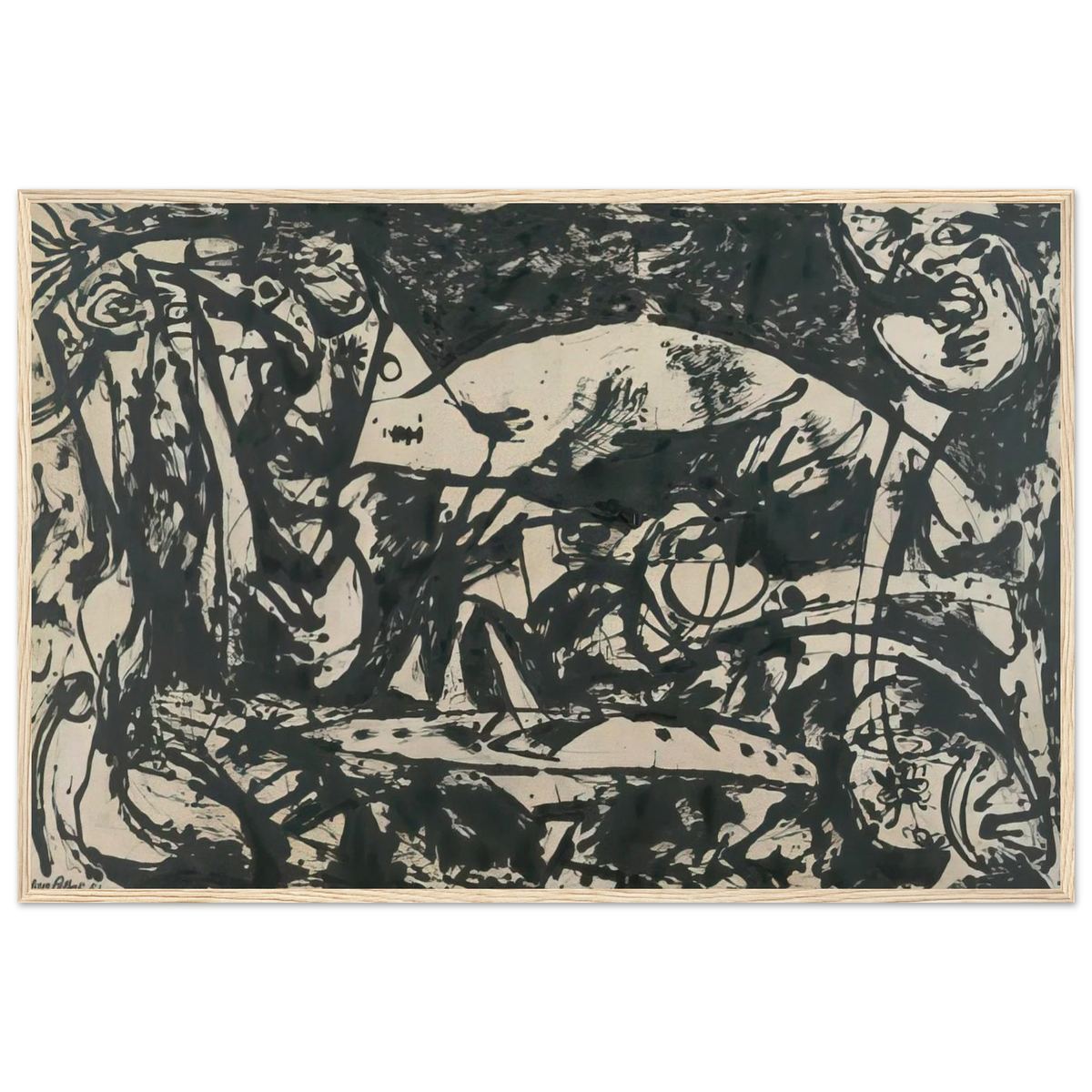 NUMBER 14 Framed Poster | Jackson Pollock Framed Prints Wall Art | Jackson Pollock Store