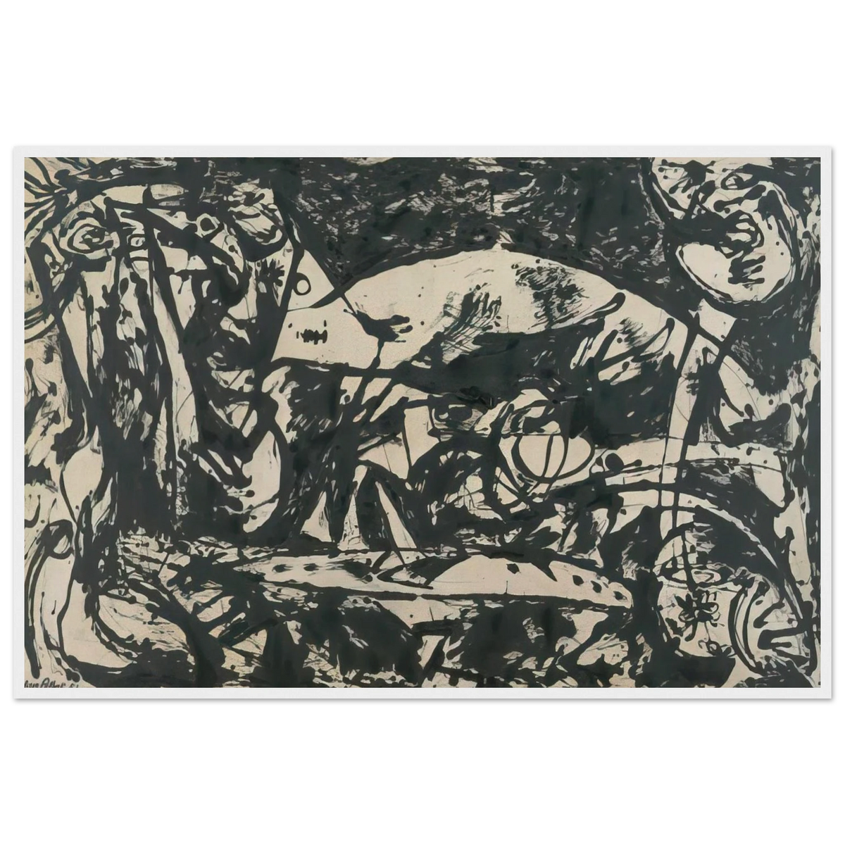NUMBER 14 Framed Poster | Jackson Pollock Framed Prints Wall Art | Jackson Pollock Store