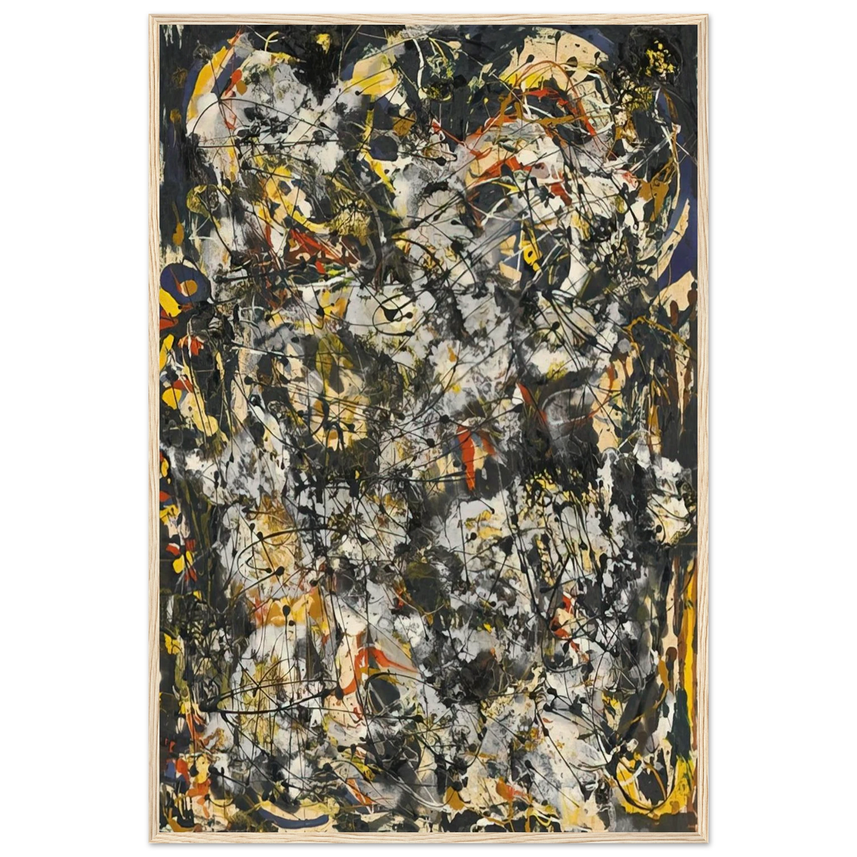 NUMBER 4 1951 Framed Poster | Jackson Pollock Framed Prints Wall Art | Jackson Pollock Store