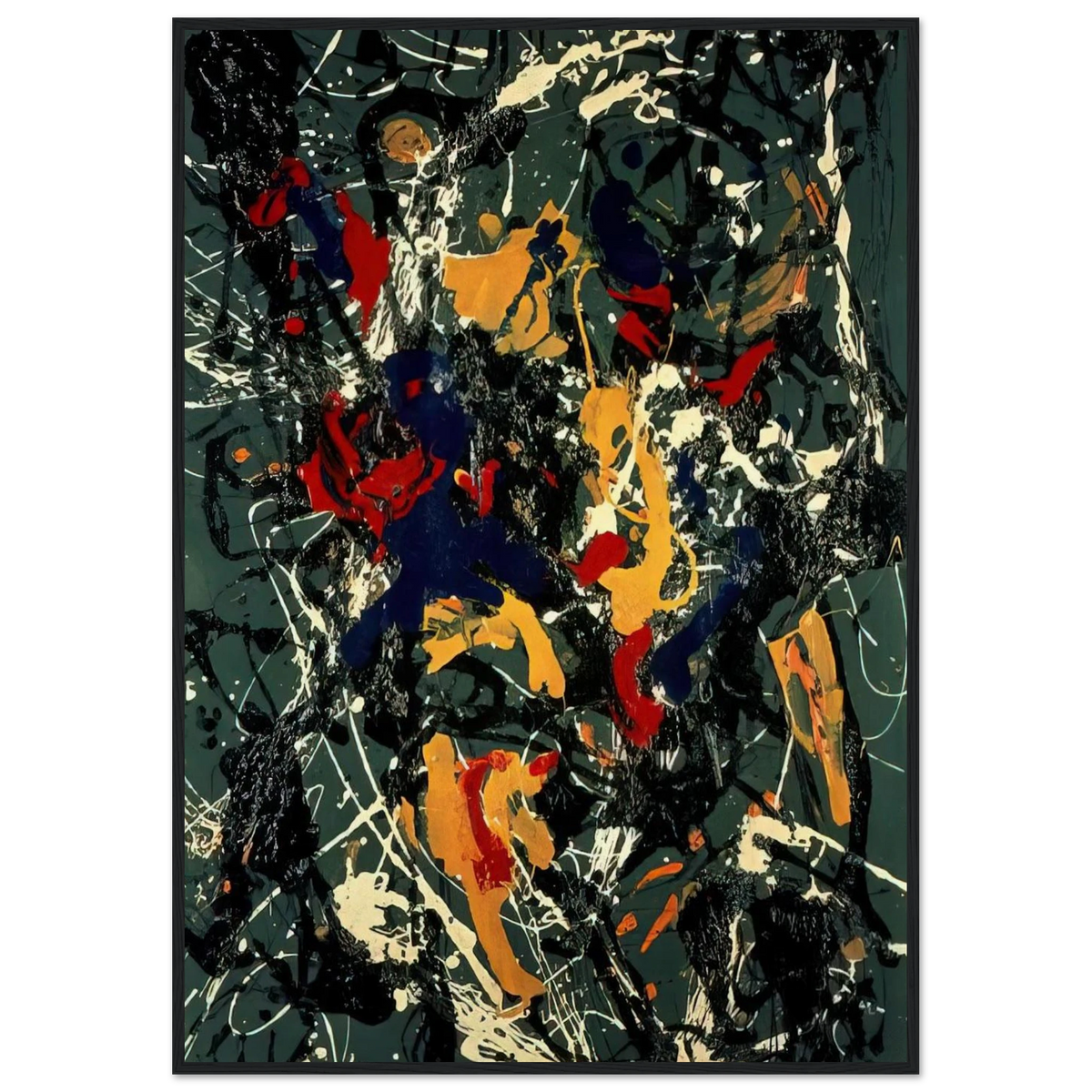 NUMBER 3 1948 Framed Poster | Jackson Pollock Framed Prints Wall Art | Jackson Pollock Store