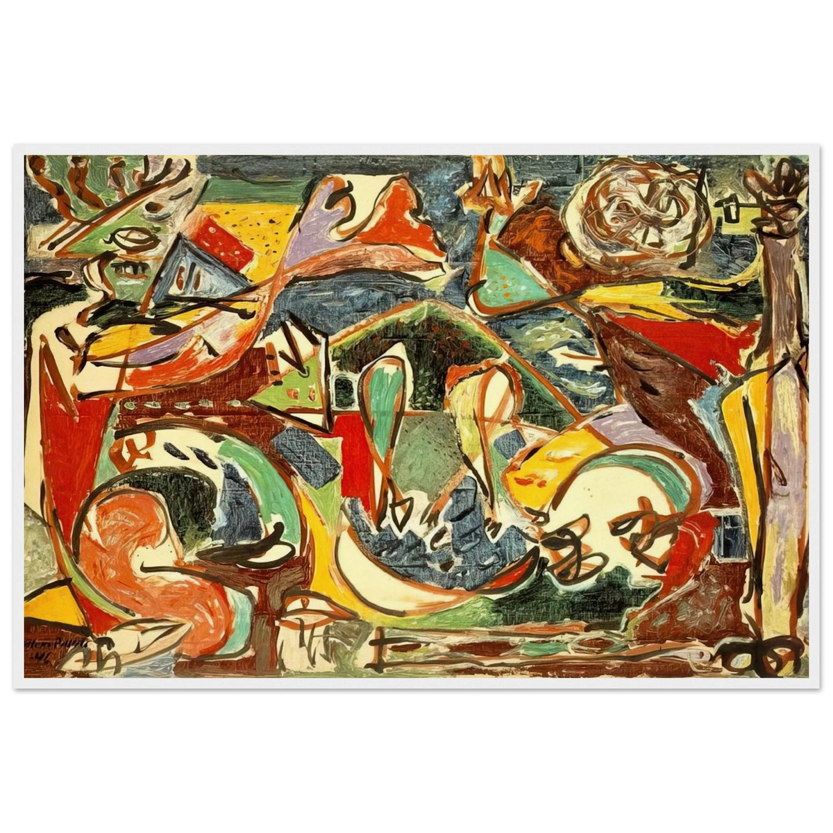 THE KEY Framed Poster | Jackson Pollock Framed Prints Wall Art | Jackson Pollock Store