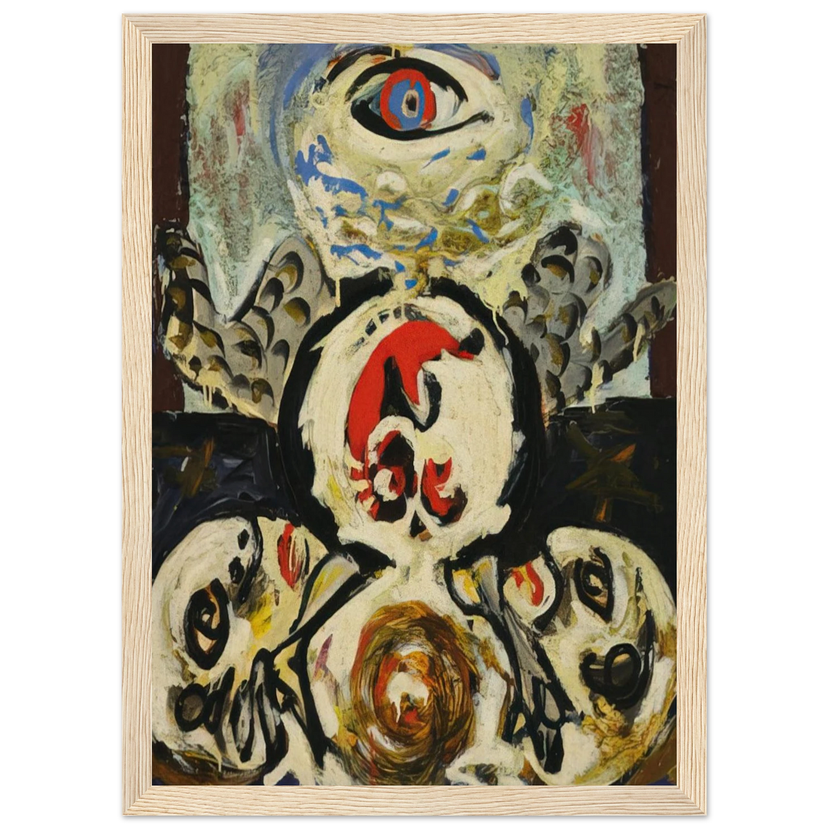 BIRD 1941 Framed Poster | Jackson Pollock Framed Prints Wall Art | Jackson Pollock Store