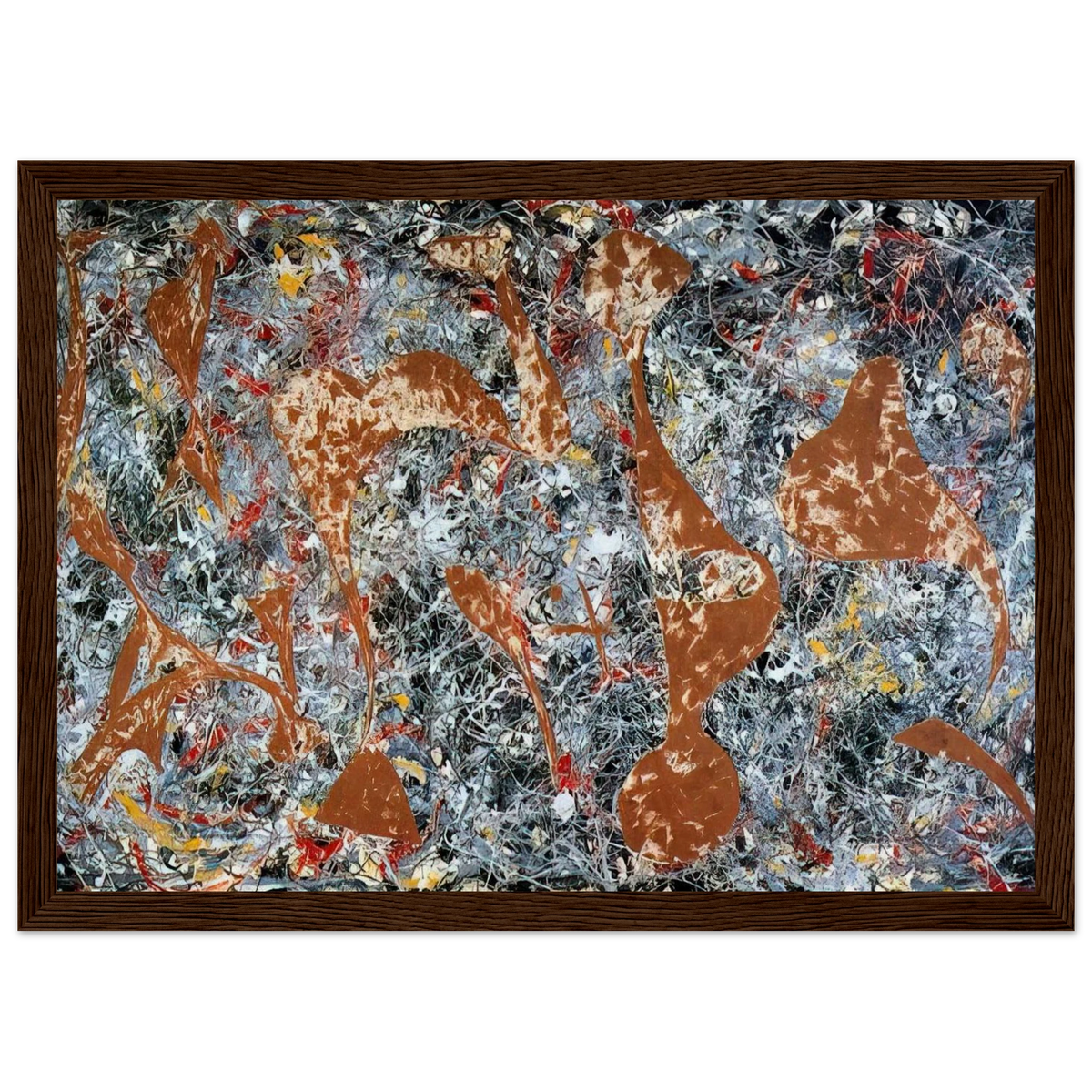 NUMBER 7 OUT OF THE WEB 1949 Framed Poster | Jackson Pollock Framed Prints Wall Art | Jackson Pollock Store