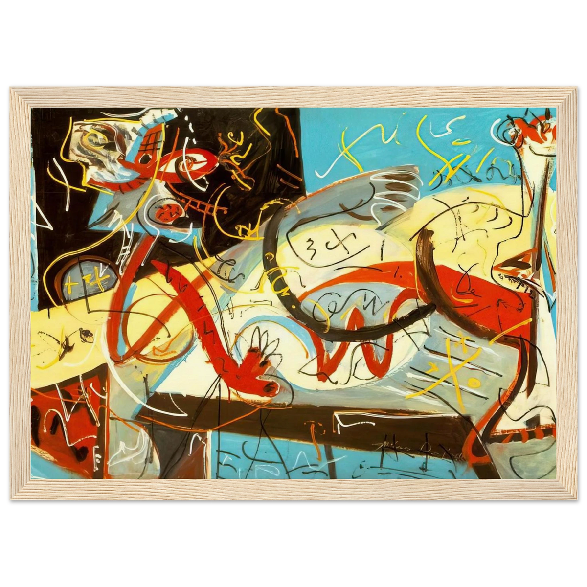 STENOGRAPHIC FIGURE Framed Poster | Jackson Pollock Framed Prints Wall Art | Jackson Pollock Store