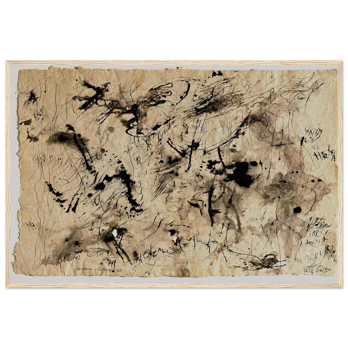 UNTITLED 1951 1 Framed Poster | Jackson Pollock Framed Prints Wall Art | Jackson Pollock Store