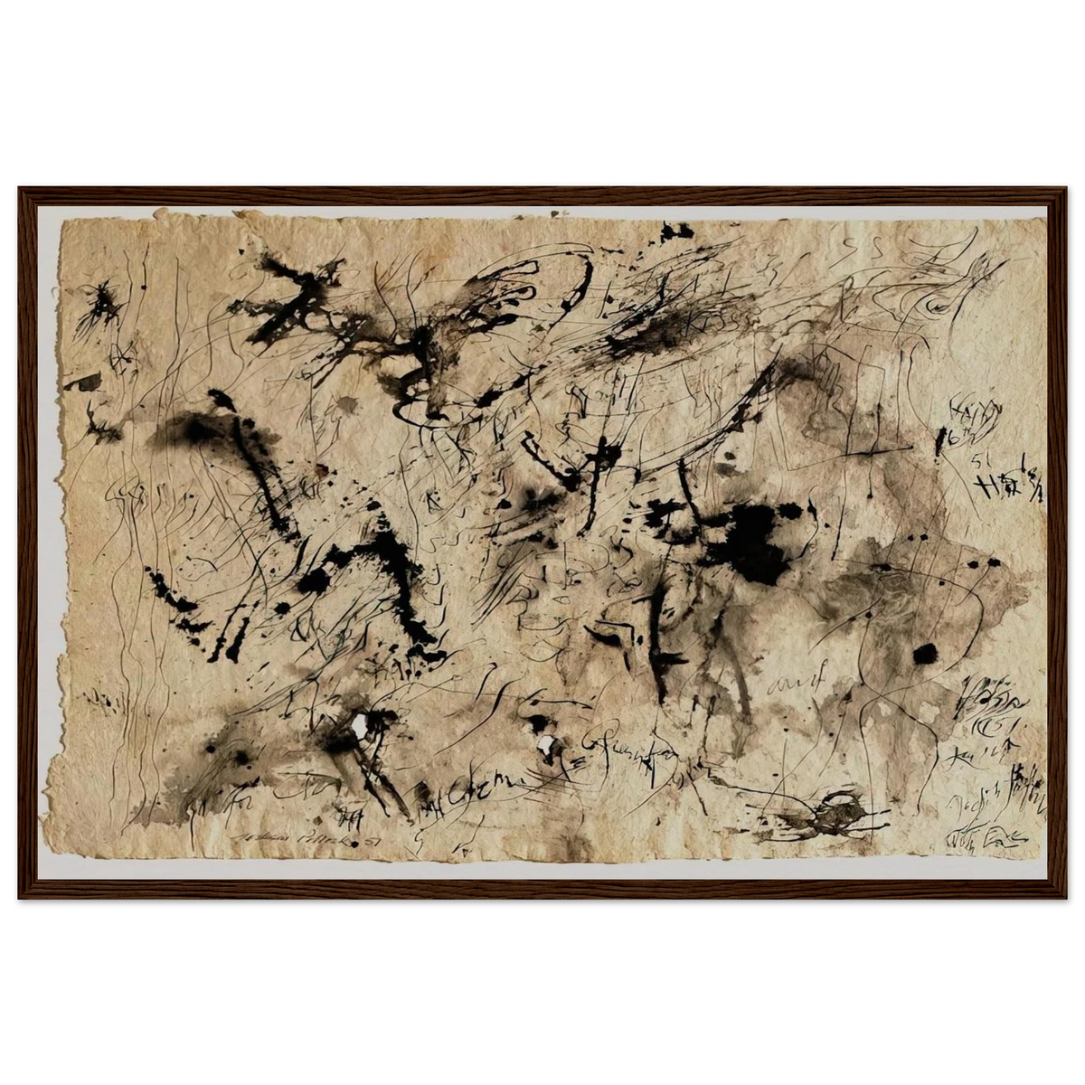 UNTITLED 1951 1 Framed Poster | Jackson Pollock Framed Prints Wall Art | Jackson Pollock Store