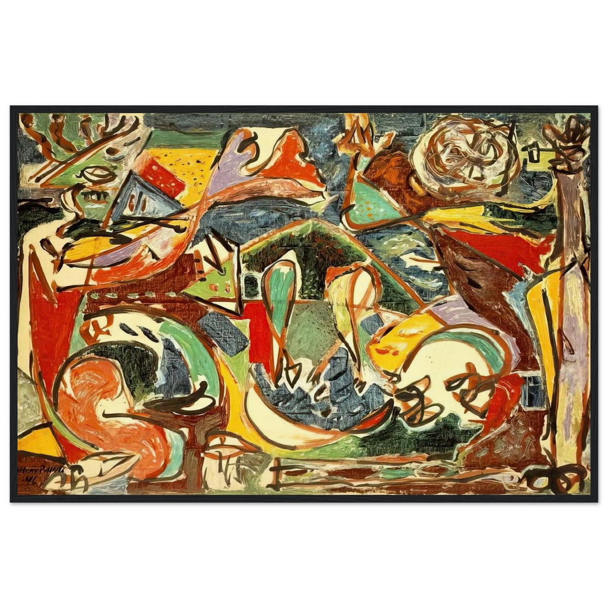 THE KEY Framed Poster | Jackson Pollock Framed Prints Wall Art | Jackson Pollock Store