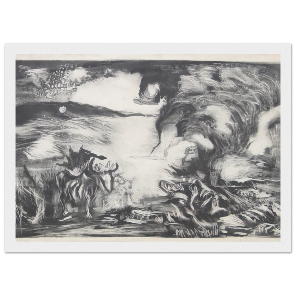 LANDSCAPE WITH STEER 1937 1 Framed Poster | Jackson Pollock Framed Prints Wall Art | Jackson Pollock Store