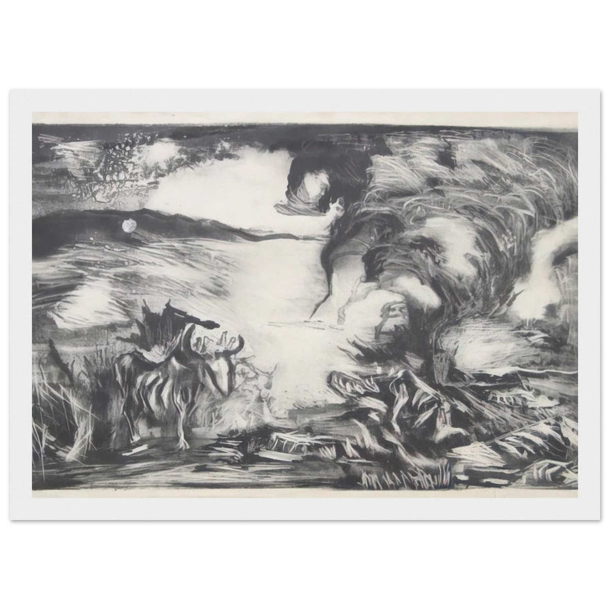 LANDSCAPE WITH STEER 1937 1 Framed Poster | Jackson Pollock Framed Prints Wall Art | Jackson Pollock Store