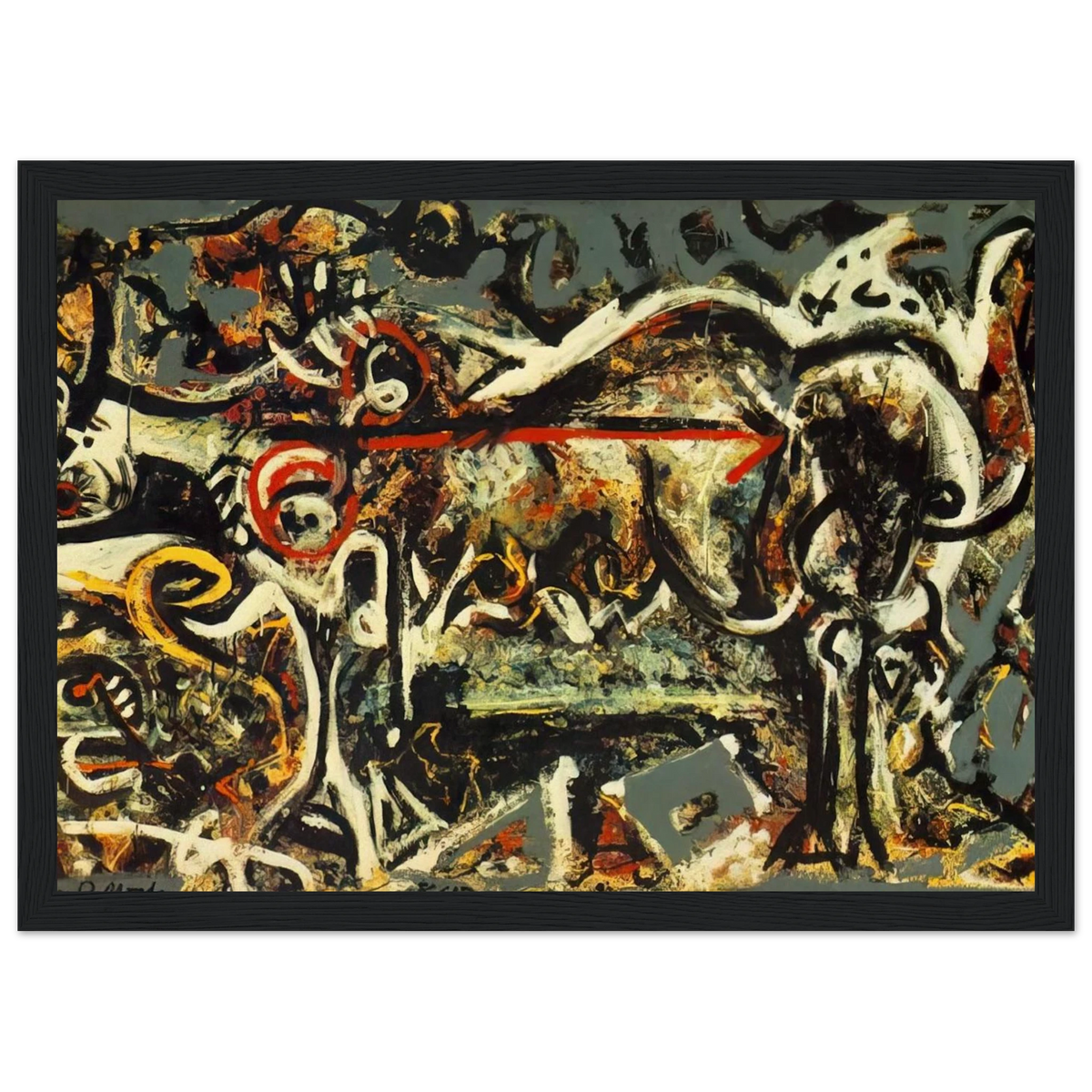 THE SHE WOLF Framed Poster | Jackson Pollock Framed Prints Wall Art | Jackson Pollock Store