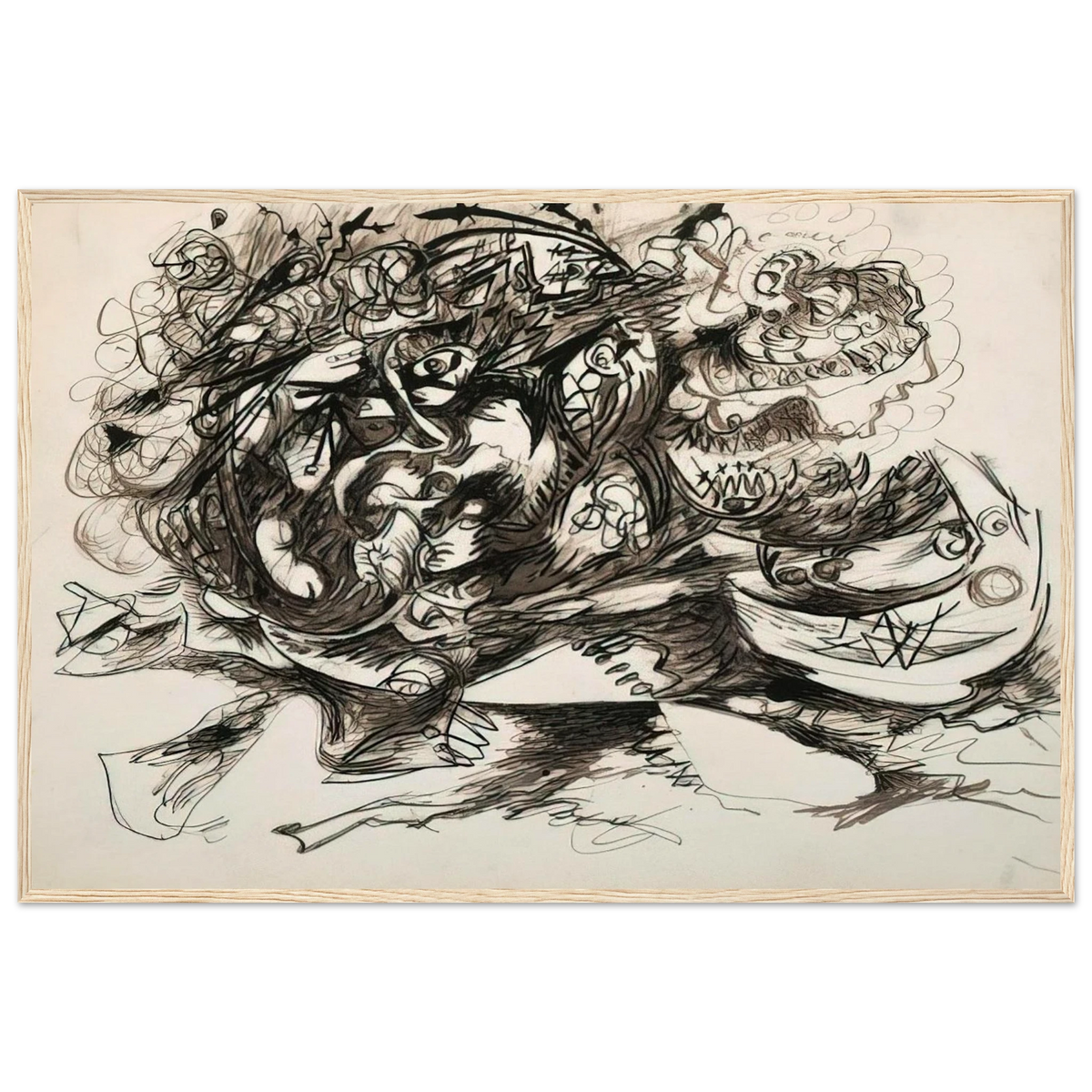 UNTITLED O CONNOR THAW 771 Framed Poster | Jackson Pollock Framed Prints Wall Art | Jackson Pollock Store