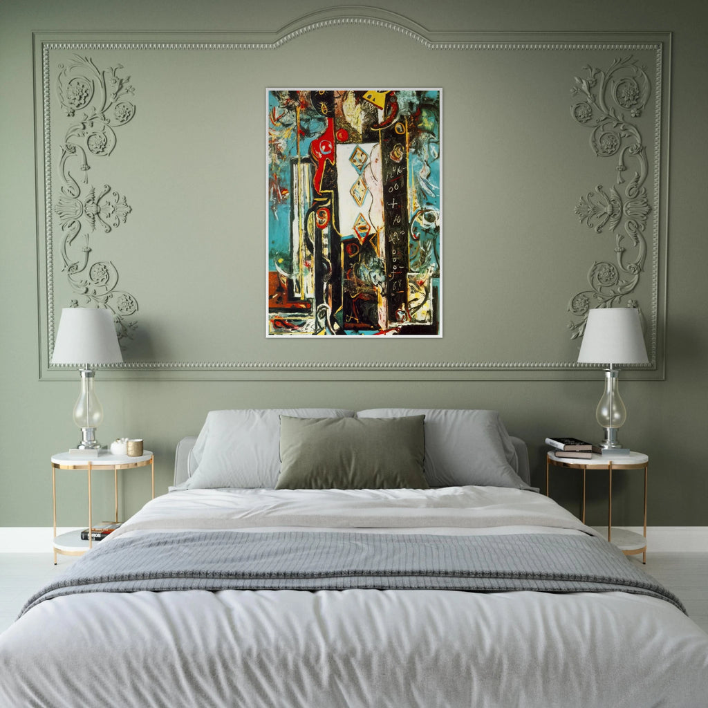 MALE AND FEMALE Framed Poster | Jackson Pollock Framed Prints Wall Art | Jackson Pollock Store