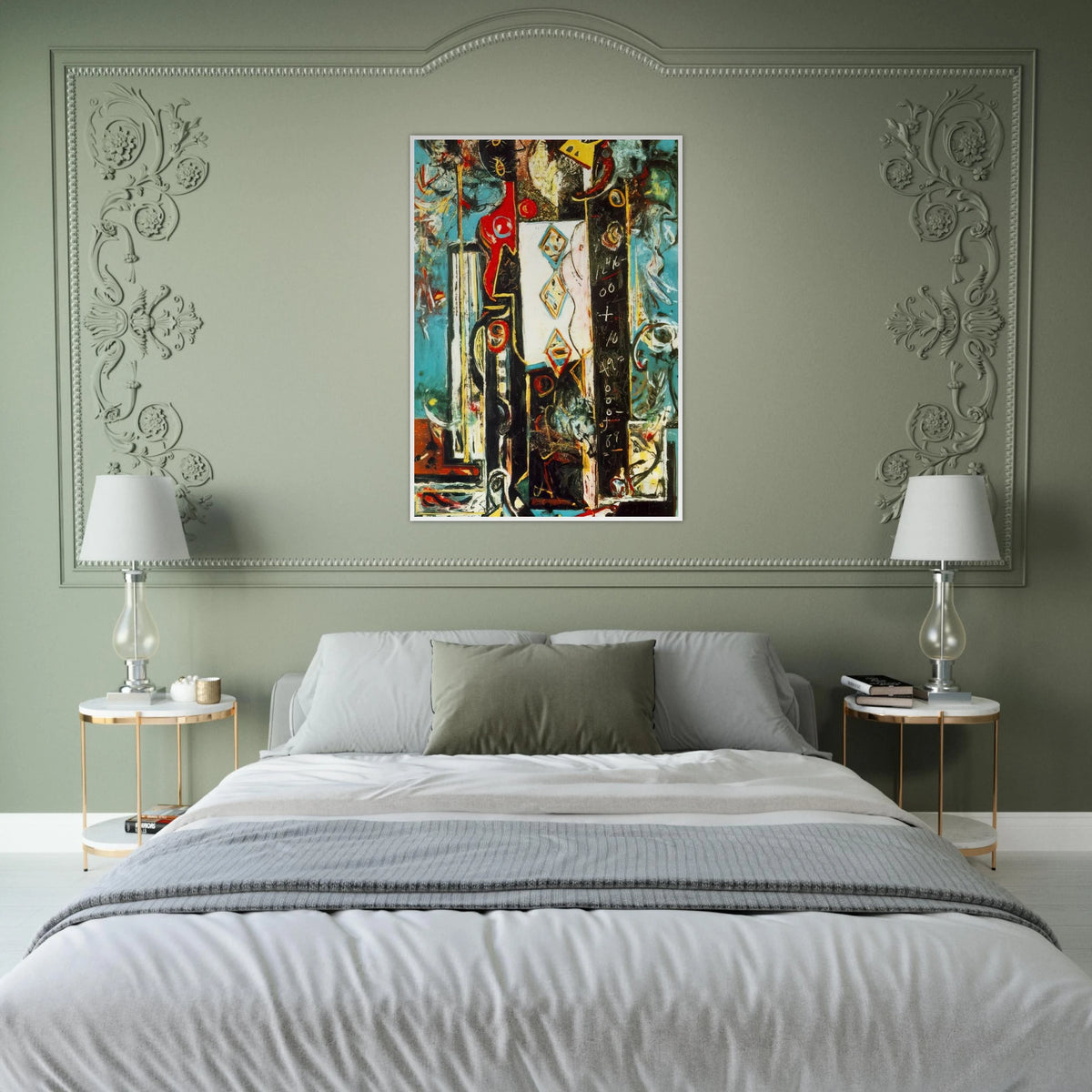 MALE AND FEMALE Framed Poster | Jackson Pollock Framed Prints Wall Art | Jackson Pollock Store