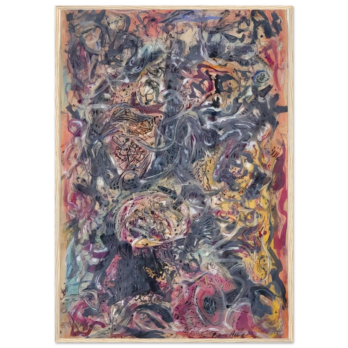 PATTERN Framed Poster | Jackson Pollock Framed Prints Wall Art | Jackson Pollock Store