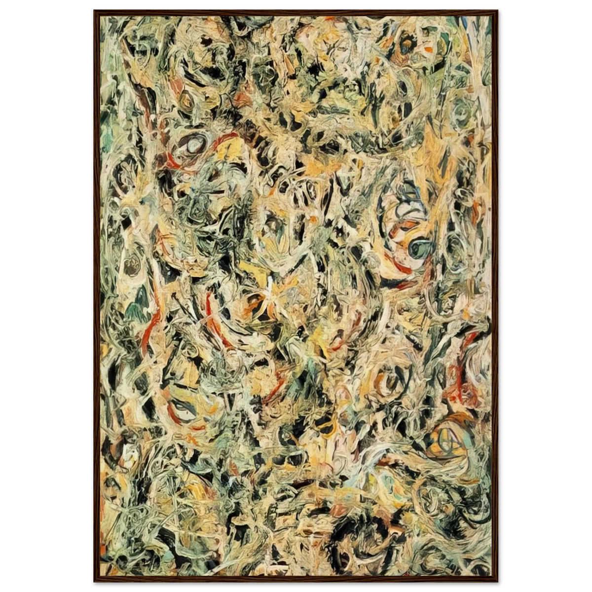 EYES IN THE HEAT 1946 Framed Poster | Jackson Pollock Framed Prints Wall Art | Jackson Pollock Store