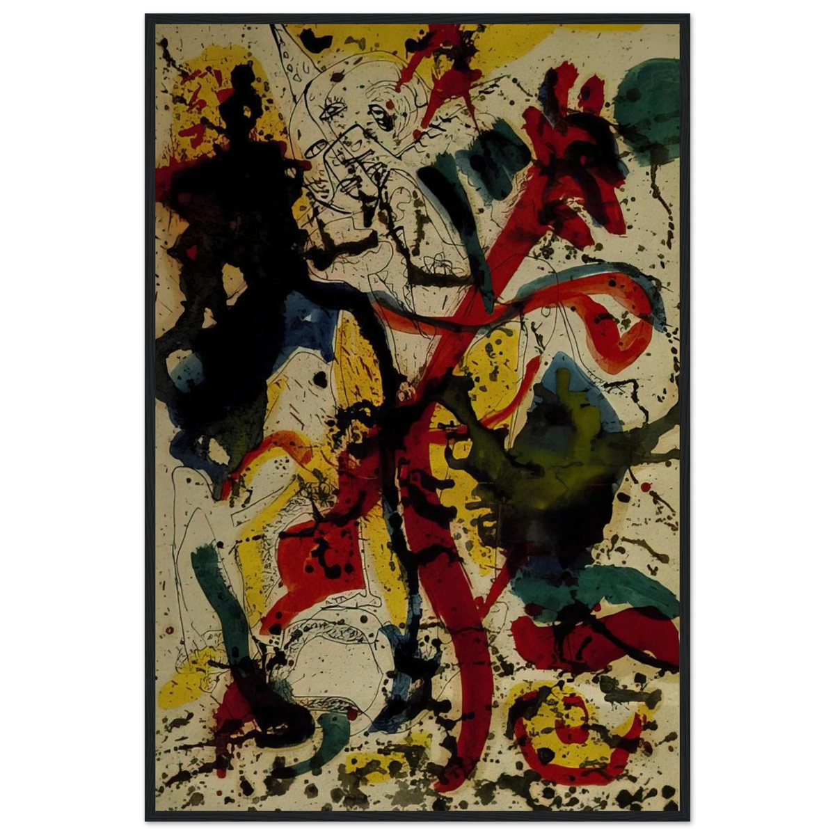 UNTITLED 1944 Framed Poster | Jackson Pollock Framed Prints Wall Art | Jackson Pollock Store