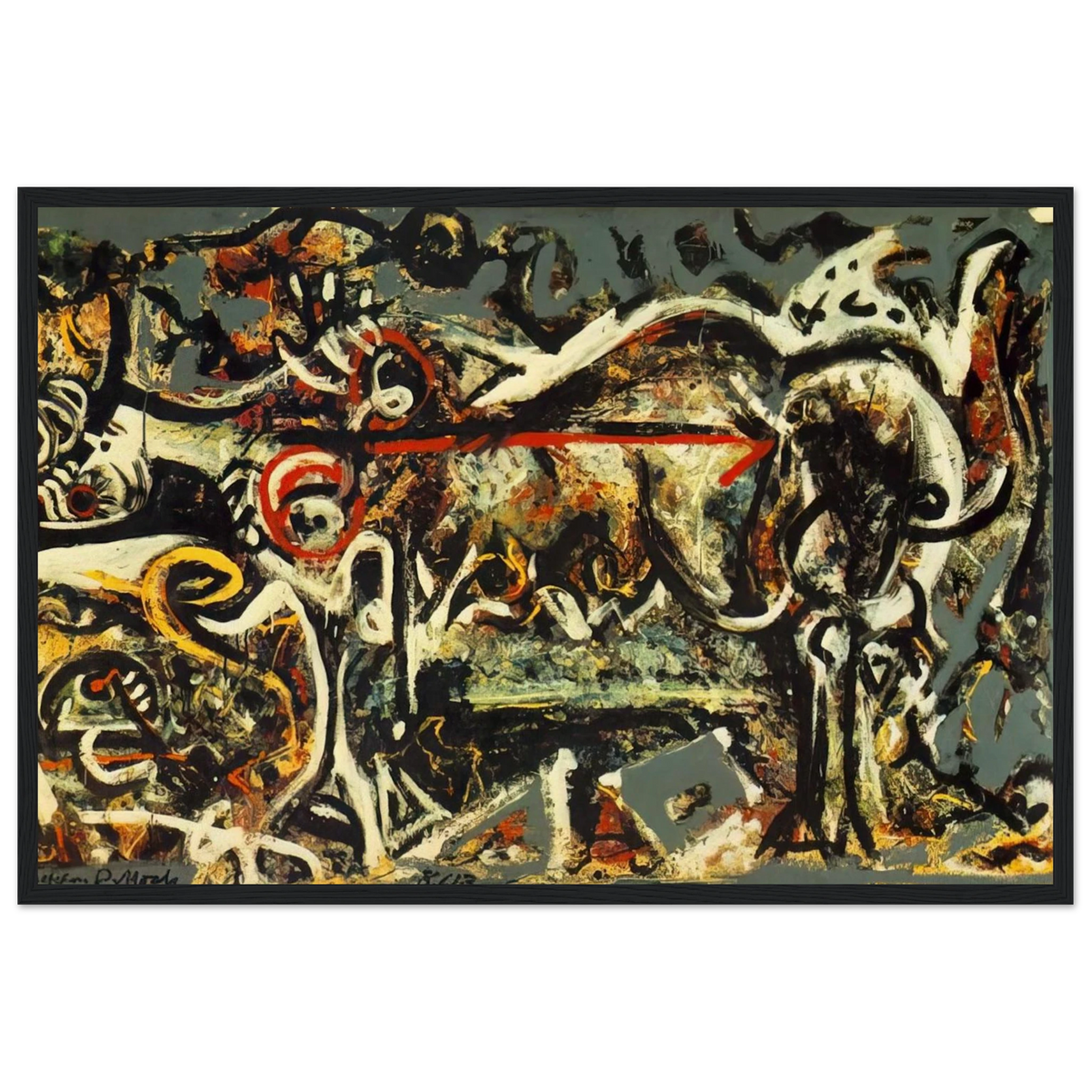 THE SHE WOLF Framed Poster | Jackson Pollock Framed Prints Wall Art | Jackson Pollock Store