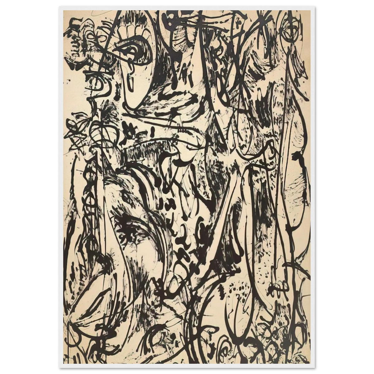 ECHO 1951 Framed Poster | Jackson Pollock Framed Prints Wall Art | Jackson Pollock Store