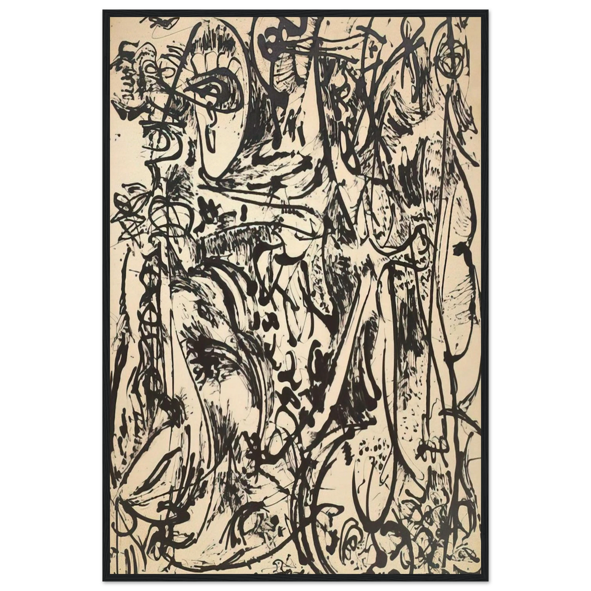 ECHO 1951 Framed Poster | Jackson Pollock Framed Prints Wall Art | Jackson Pollock Store