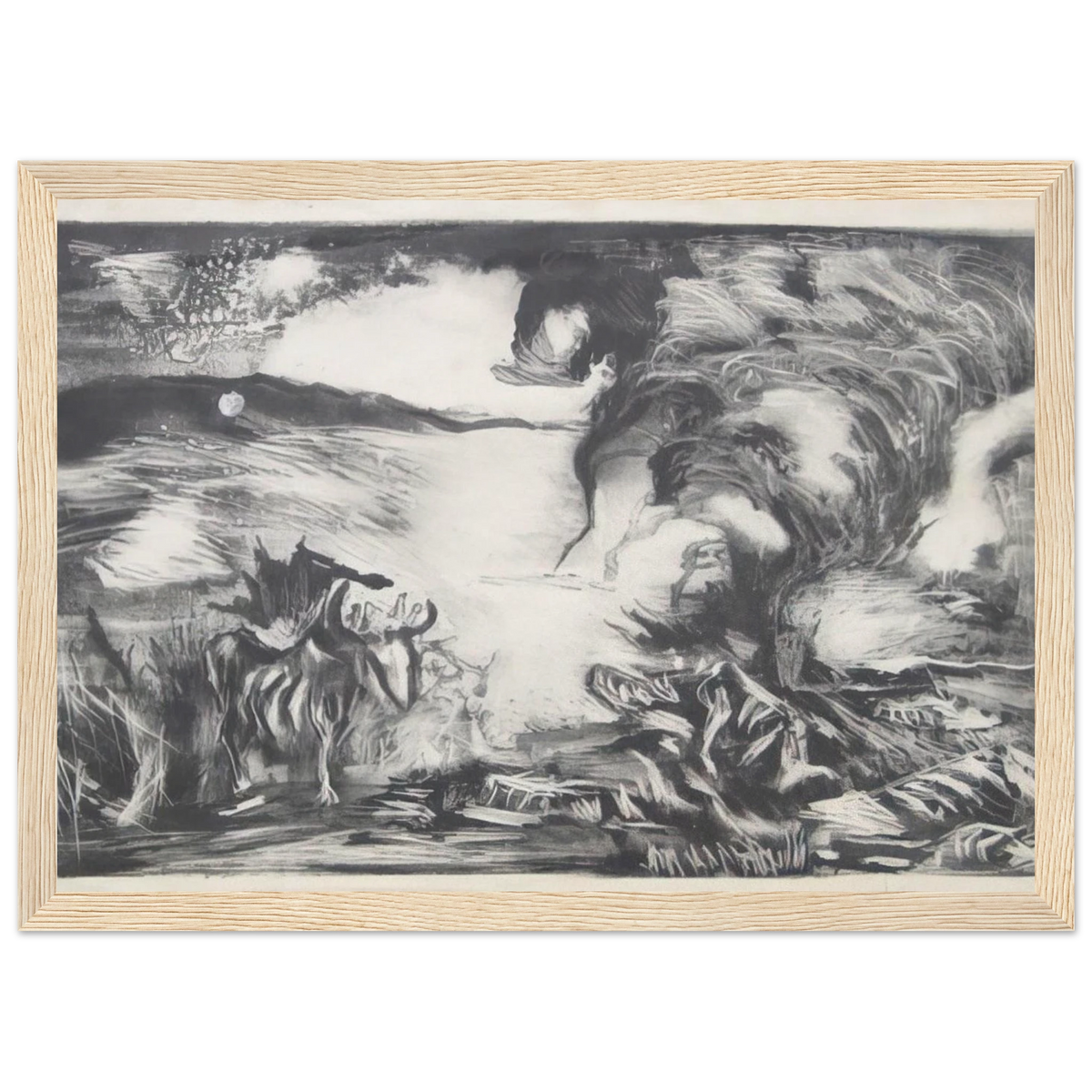 LANDSCAPE WITH STEER 1937 1 Framed Poster | Jackson Pollock Framed Prints Wall Art | Jackson Pollock Store