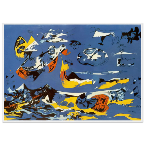 BLUE MOBY DICK Framed Poster | Jackson Pollock Framed Prints Wall Art | Jackson Pollock Store