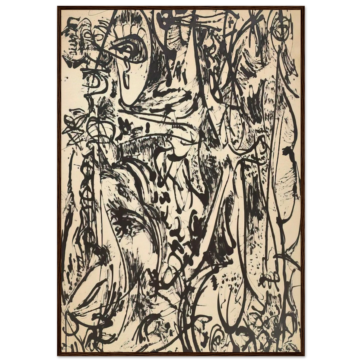 ECHO 1951 Framed Poster | Jackson Pollock Framed Prints Wall Art | Jackson Pollock Store