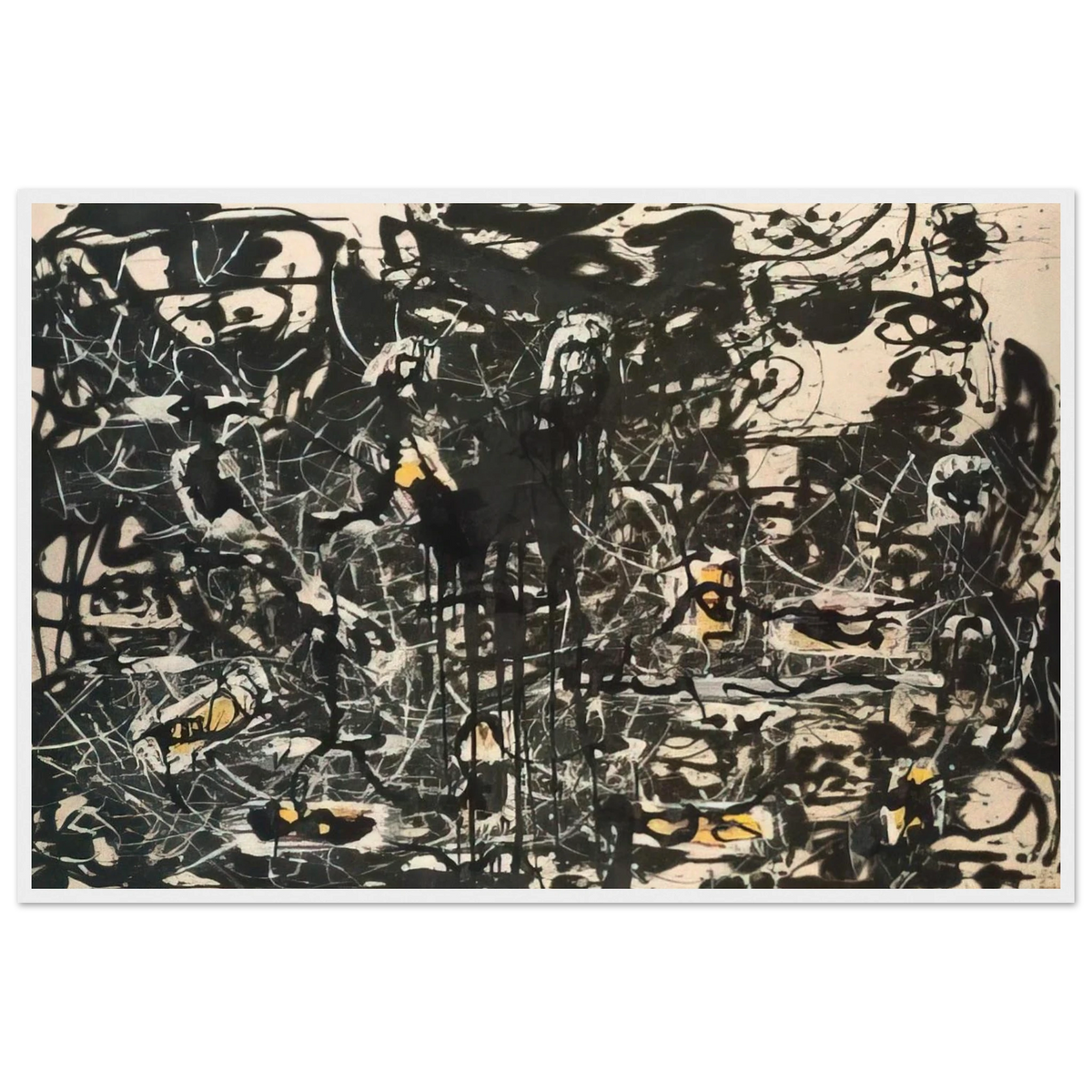 YELLOW ISLANDS Framed Poster | Jackson Pollock Framed Prints Wall Art | Jackson Pollock Store