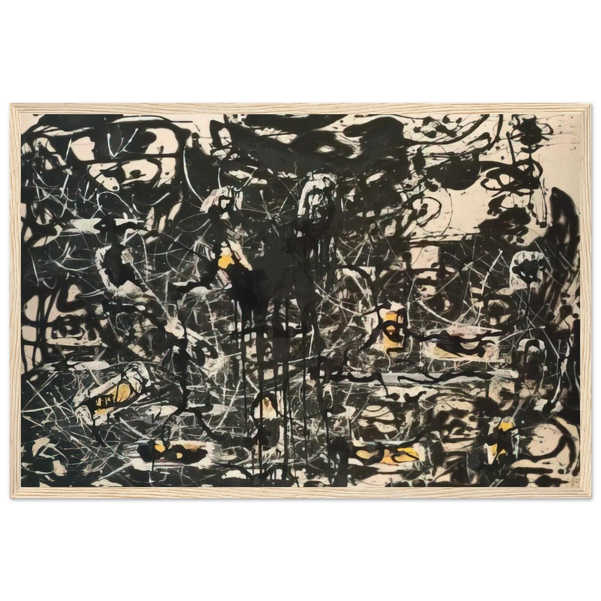 YELLOW ISLANDS Framed Poster | Jackson Pollock Framed Prints Wall Art | Jackson Pollock Store