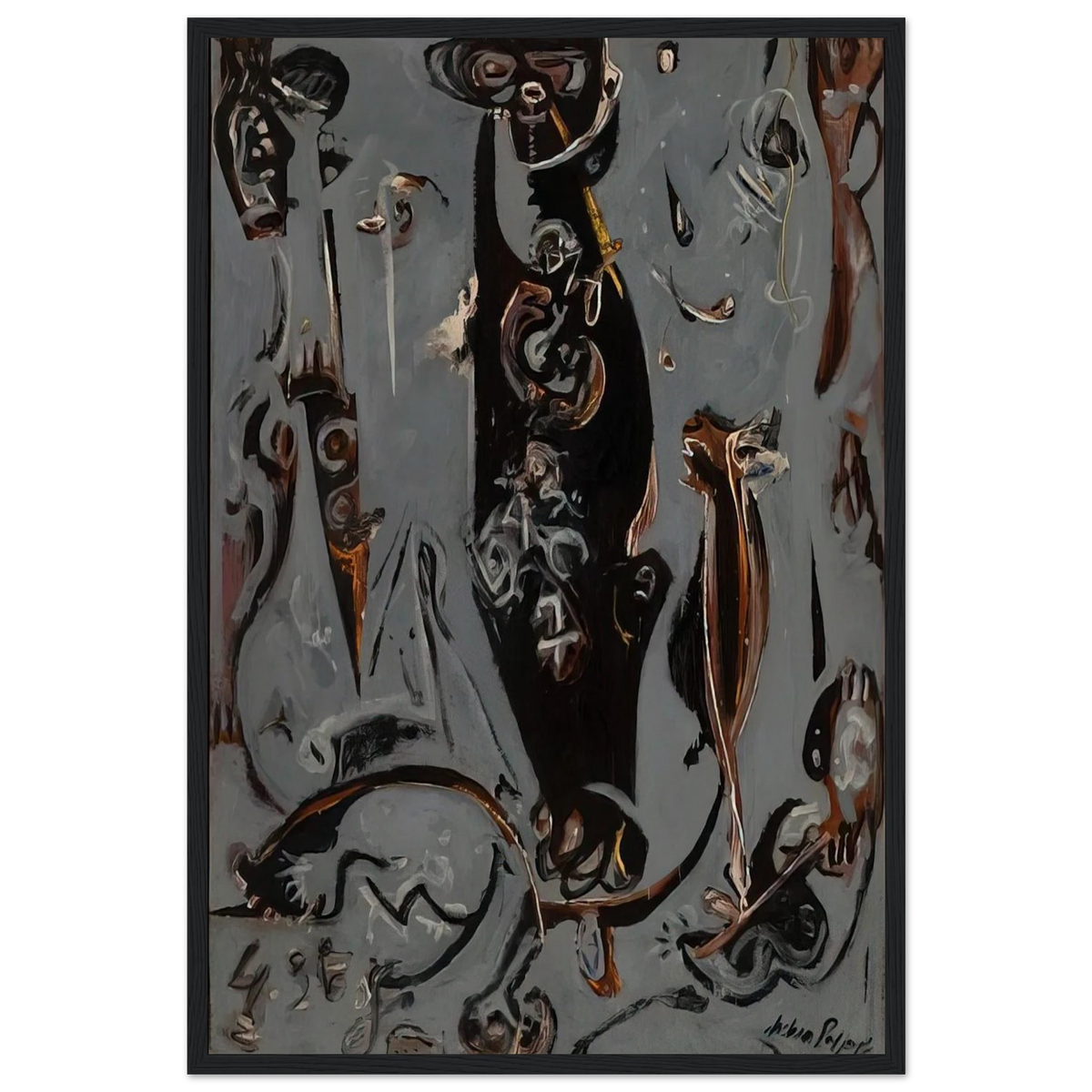 TOTEM LESSON 2 1945 Framed Poster | Jackson Pollock Framed Prints Wall Art | Jackson Pollock Store
