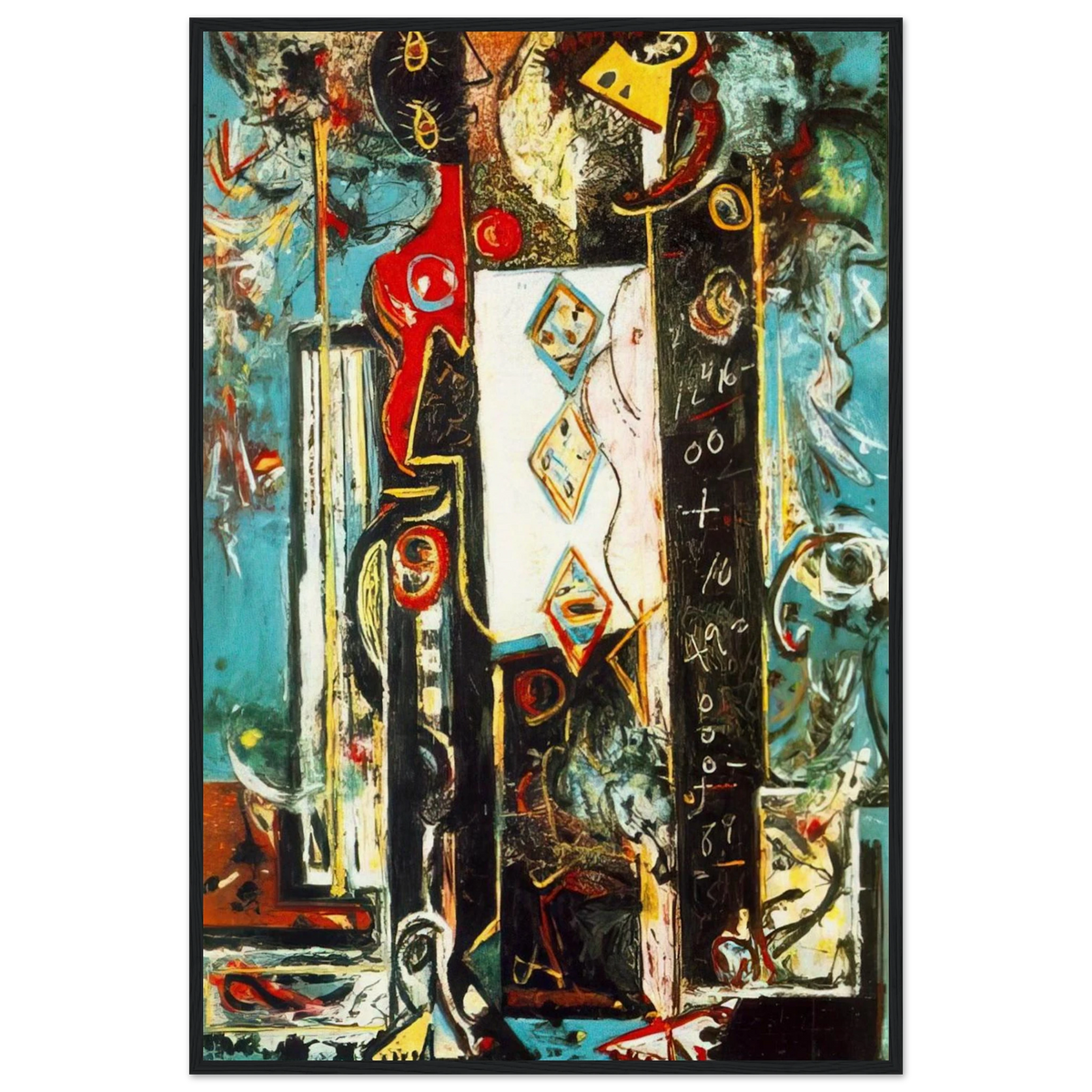 MALE AND FEMALE Framed Poster | Jackson Pollock Framed Prints Wall Art | Jackson Pollock Store