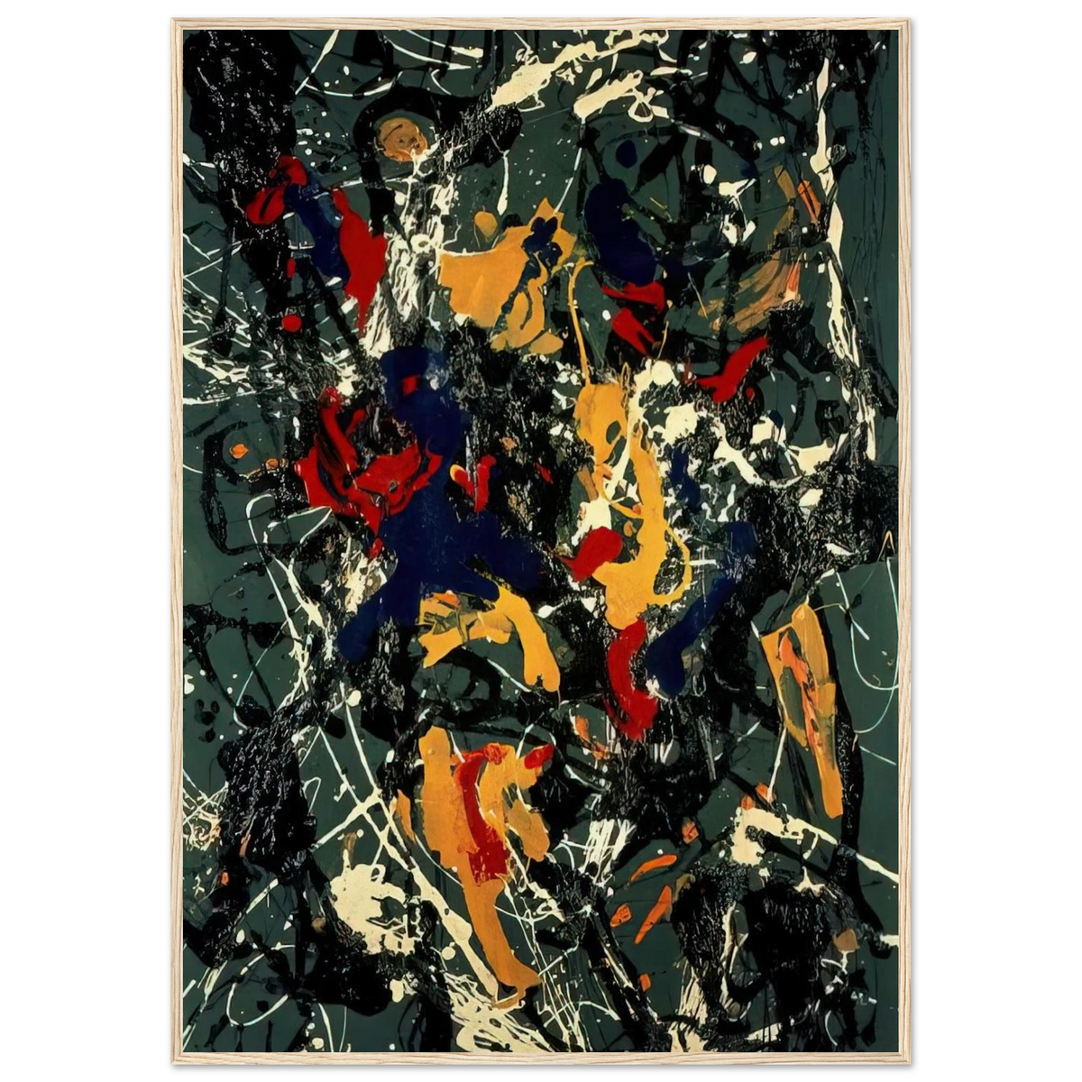NUMBER 3 1948 Framed Poster | Jackson Pollock Framed Prints Wall Art | Jackson Pollock Store