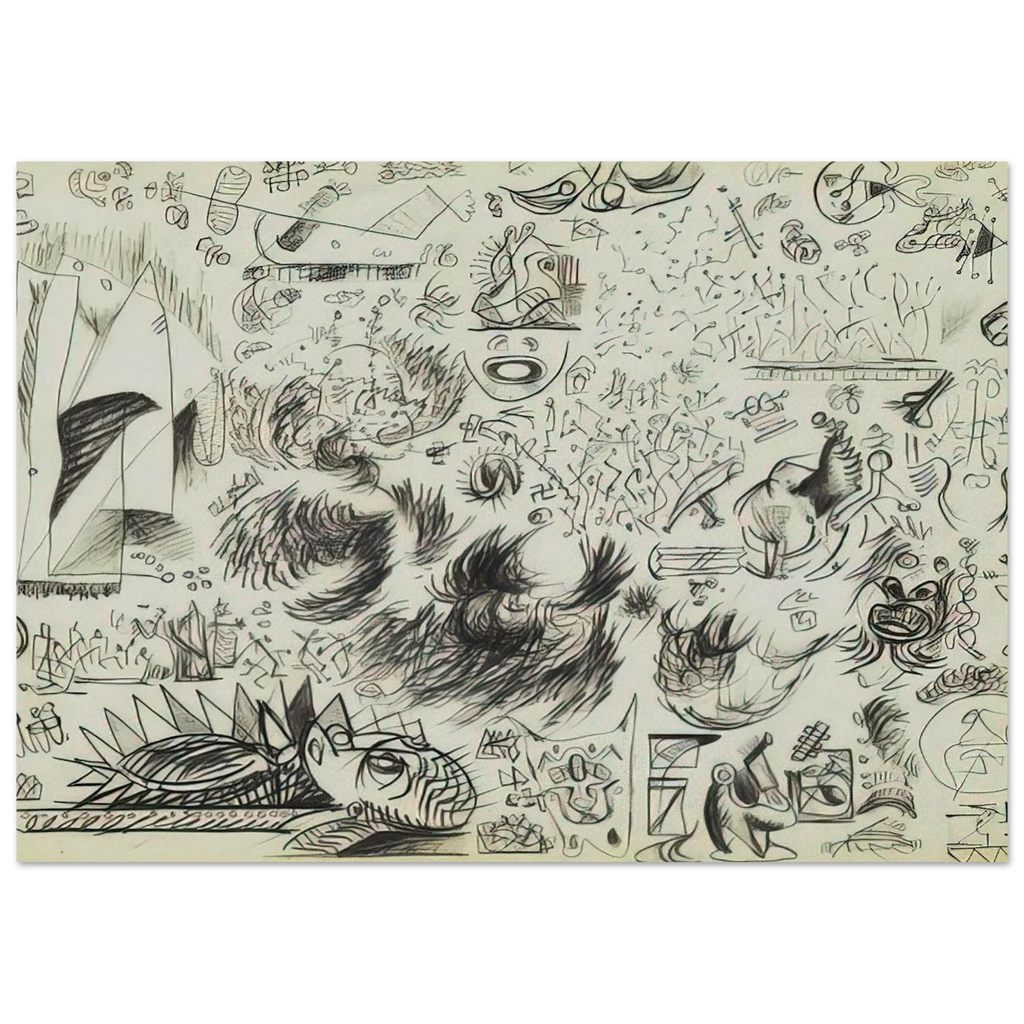 SHEET OF STUDIES 1941 Poster | Jackson Pollock Poster | Jackson Pollock Store