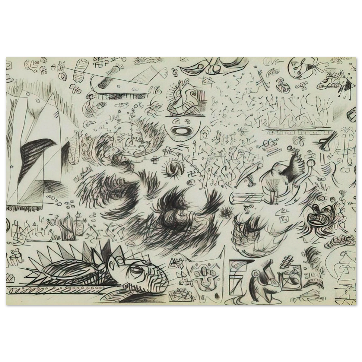 SHEET OF STUDIES 1941 Poster | Jackson Pollock Poster | Jackson Pollock Store