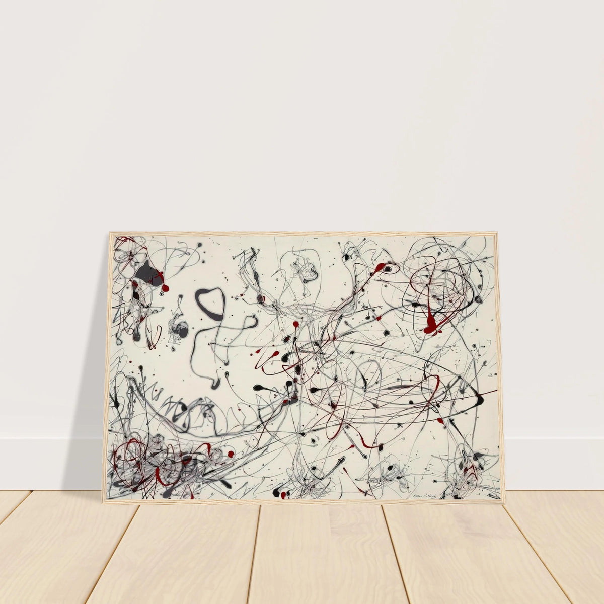 NUMBER 4 GRAY AND RED 1948 Framed Poster | Jackson Pollock Framed Prints Wall Art | Jackson Pollock Store