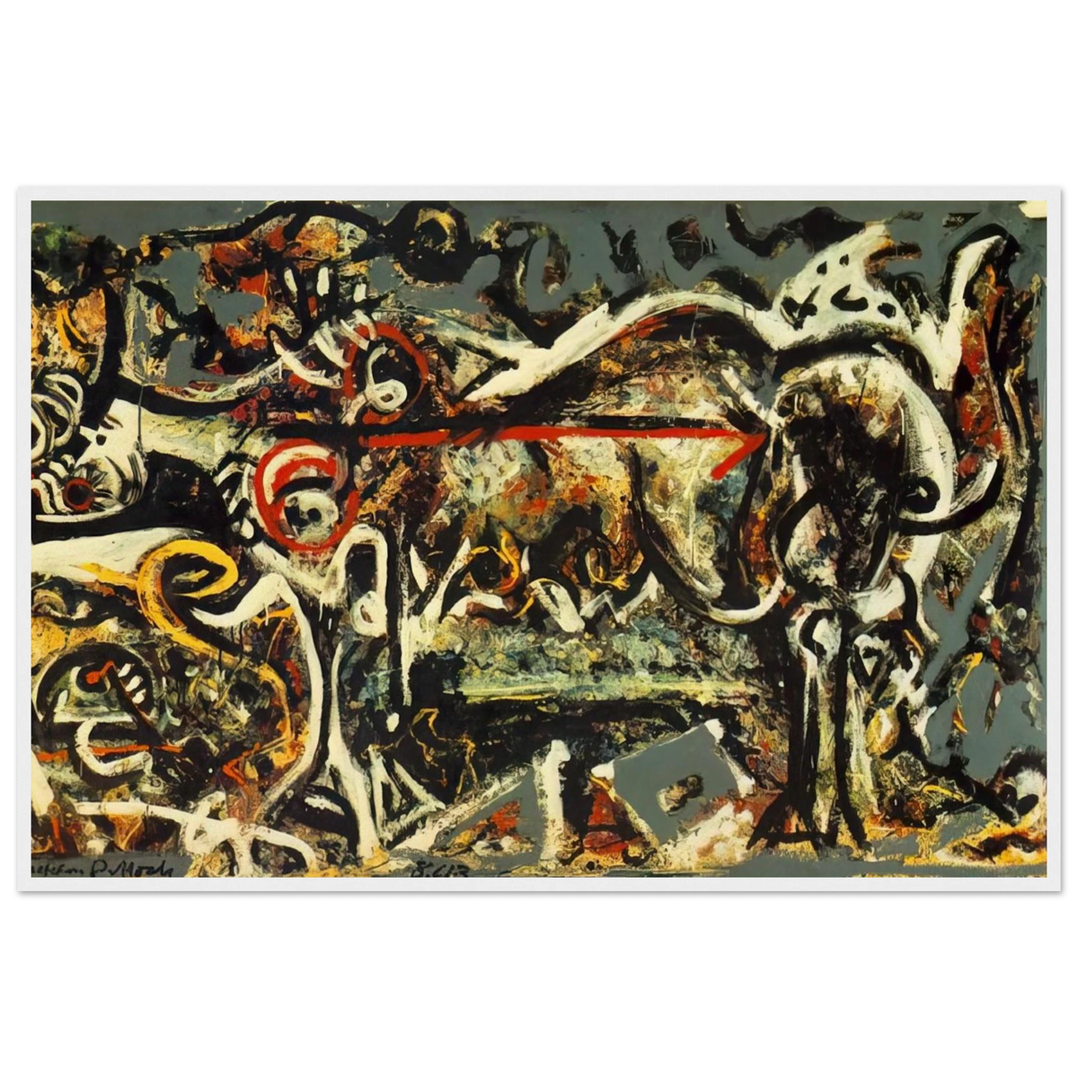 THE SHE WOLF Framed Poster | Jackson Pollock Framed Prints Wall Art | Jackson Pollock Store