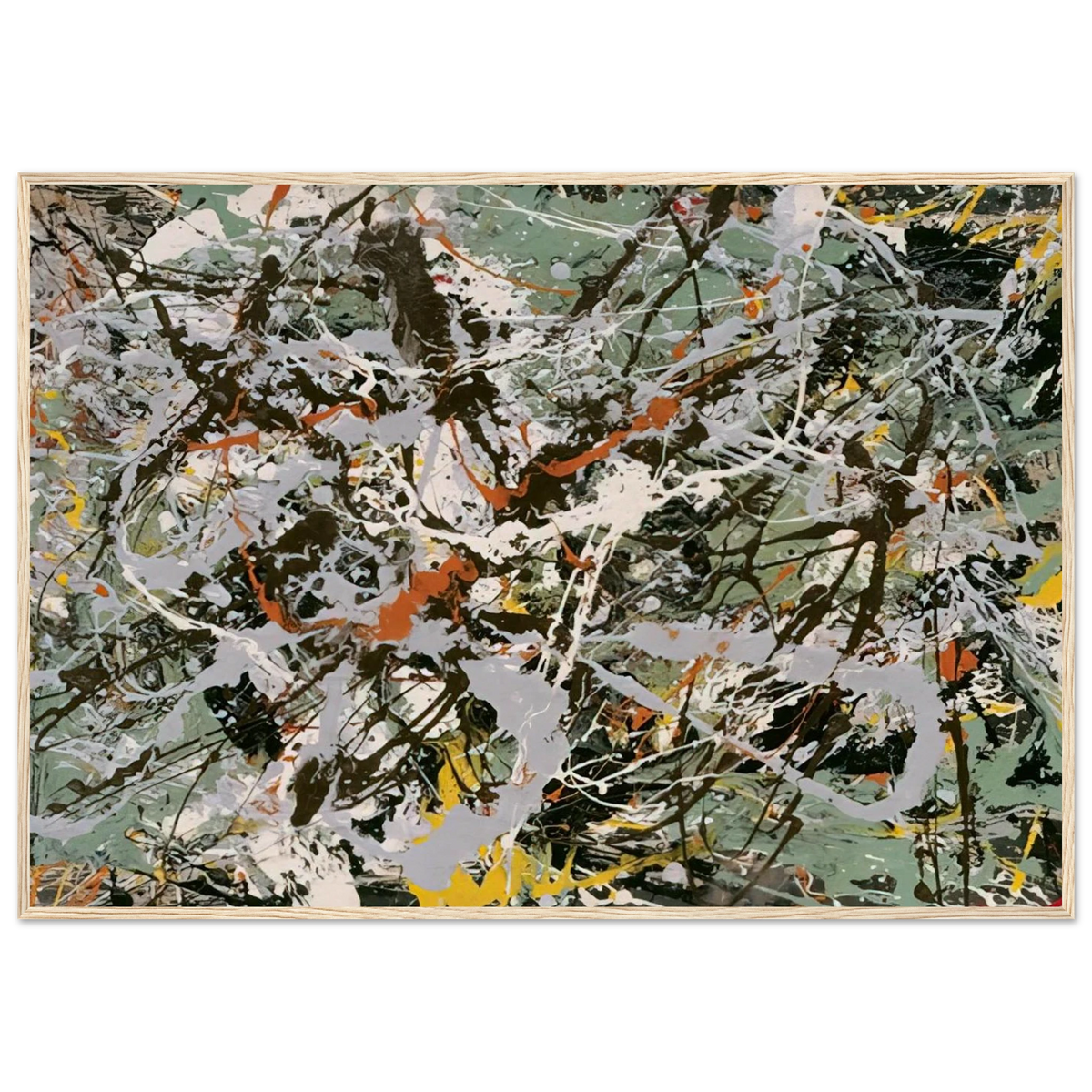 UNTITLED GREEN SILVER 1949 Framed Poster | Jackson Pollock Framed Prints Wall Art | Jackson Pollock Store
