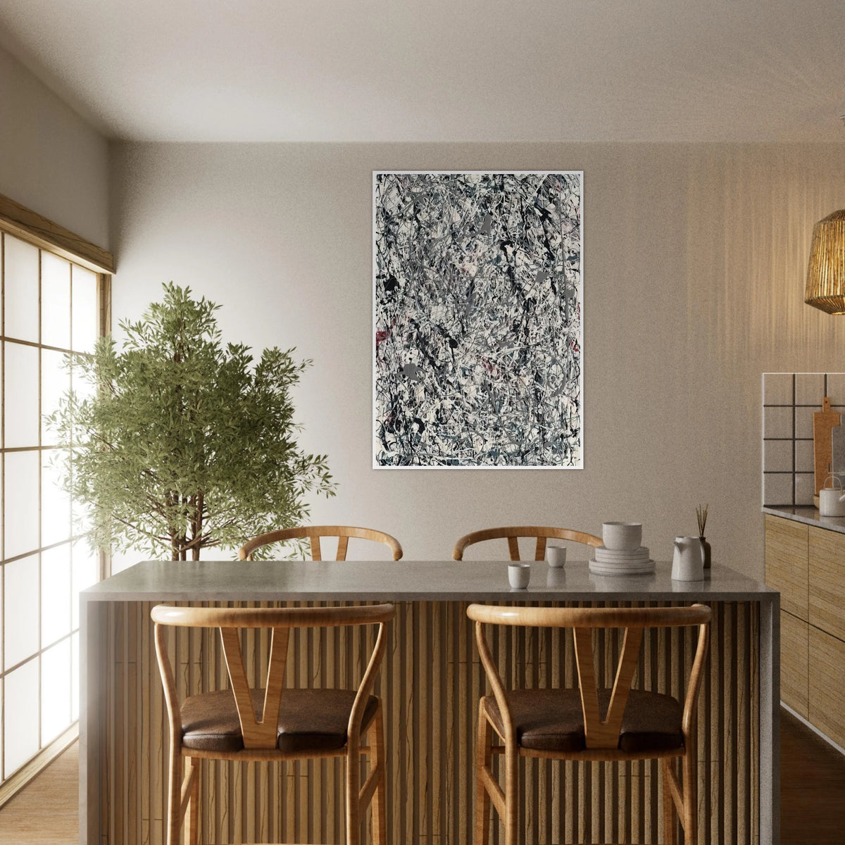 NUMBER 19 1948 Framed Poster | Jackson Pollock Framed Prints Wall Art | Jackson Pollock Store
