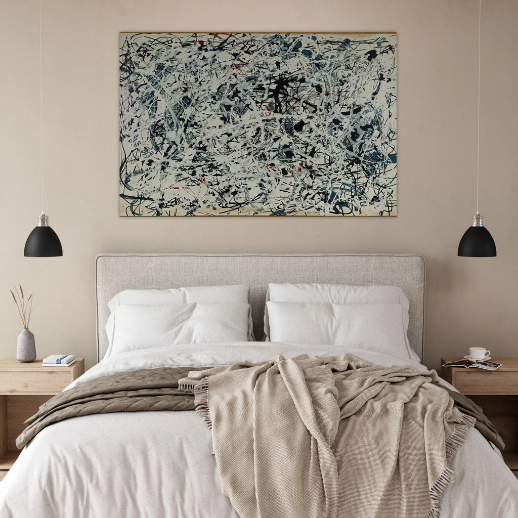 COMPOSITION WHITE BLACK BLUE AND RED ON WHITE 1948 Poster | Jackson Pollock Poster | Jackson Pollock Store