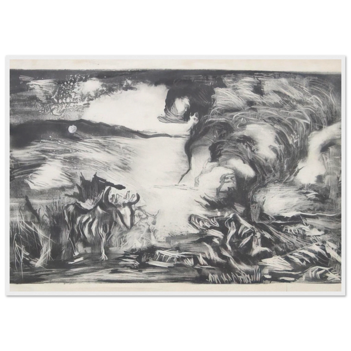LANDSCAPE WITH STEER 1937 1 Framed Poster | Jackson Pollock Framed Prints Wall Art | Jackson Pollock Store