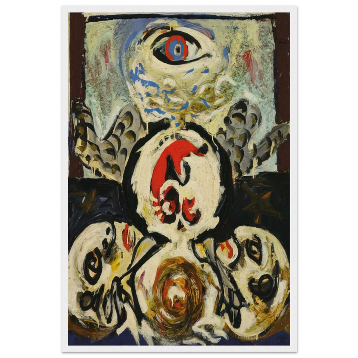 BIRD 1941 Framed Poster | Jackson Pollock Framed Prints Wall Art | Jackson Pollock Store