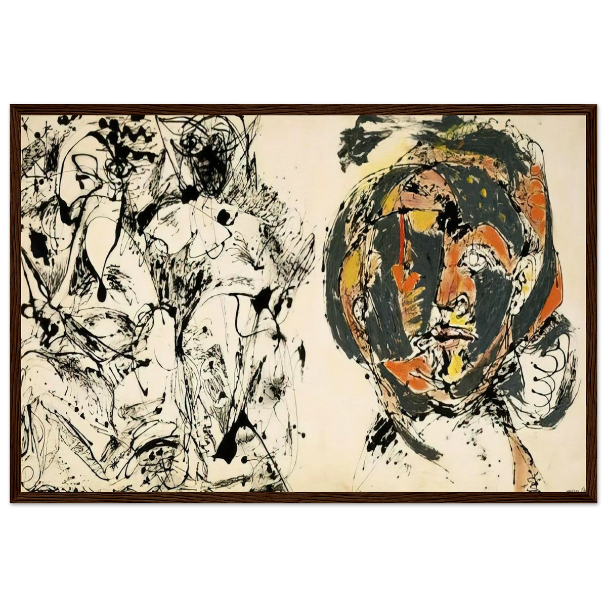 PORTRAIT AND A DREAM 1953 Framed Poster | Jackson Pollock Framed Prints Wall Art | Jackson Pollock Store
