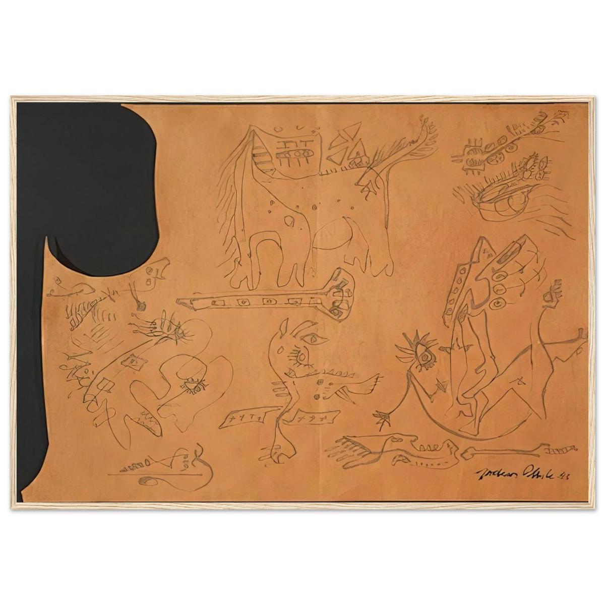 UNTITLED 4 Framed Poster | Jackson Pollock Framed Prints Wall Art | Jackson Pollock Store