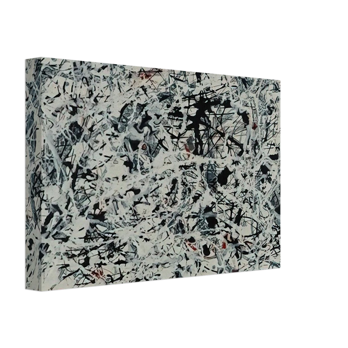 COMPOSITION WHITE BLACK BLUE AND RED ON WHITE 1948 Canvas | Jackson Pollock Canvas | Jackson Pollock Store